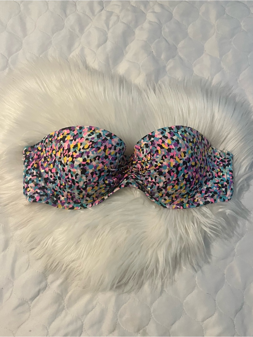 Victoria Secret Swim Confetti Strapless Bikini Top